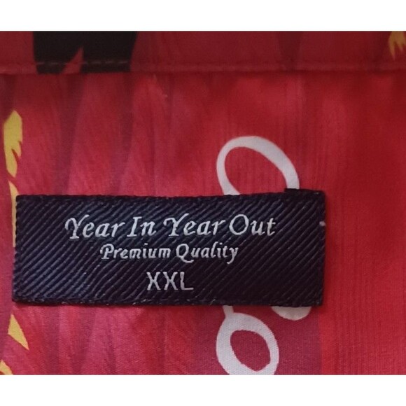 Vtg Year In Year Out Men Shirt XXL Button Up Hawaiian Aloha Tropical Island Dad - Picture 5 of 6